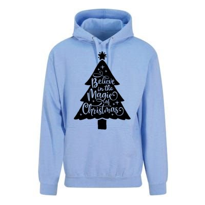 Believe In The Magic Of Christmas Rustic Holiday Family Gift Unisex Surf Hoodie