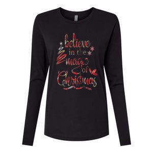 Believe In The Magic Of Christmas Gift Womens Cotton Relaxed Long Sleeve T-Shirt