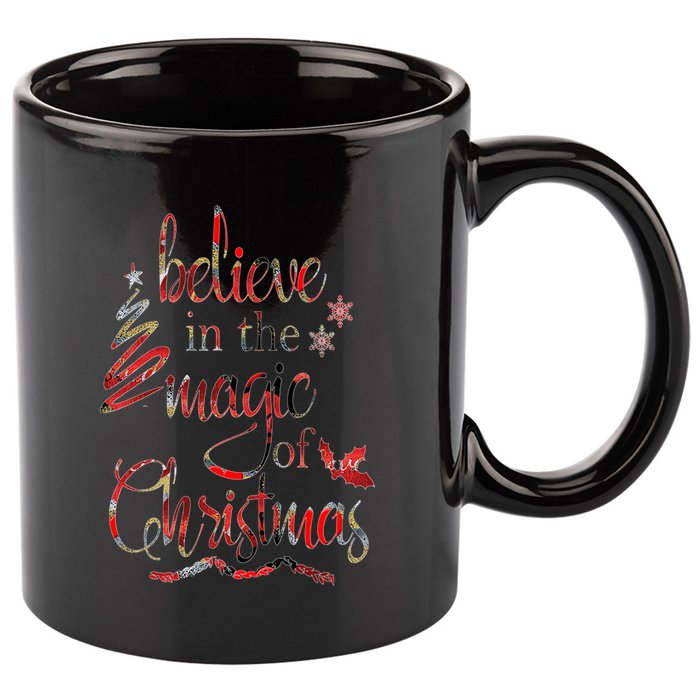 Believe In The Magic Of Christmas Gift 11oz C Handle Ceramic Mug