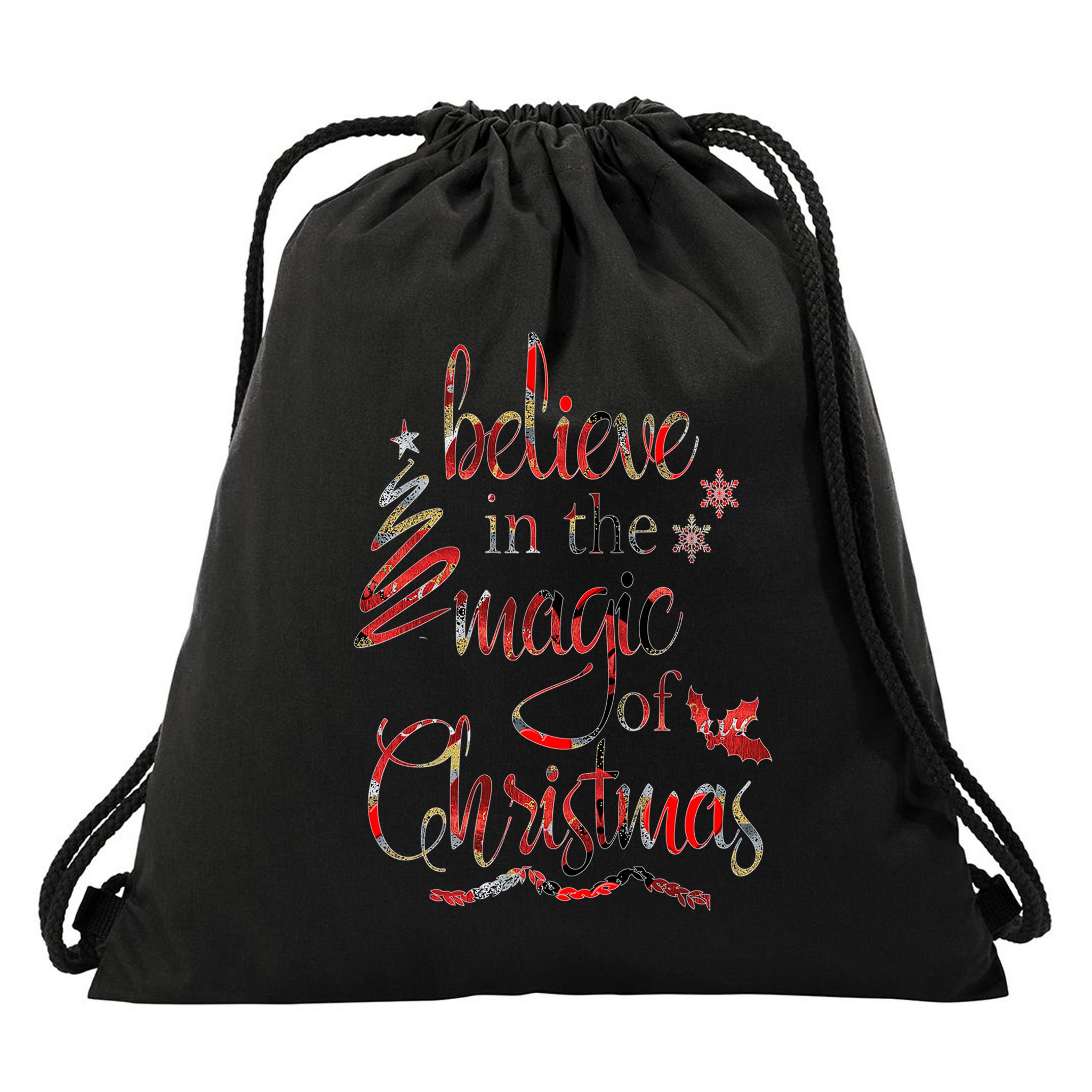 Believe In The Magic Of Christmas Gift Drawstring Bag