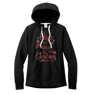 Believe In The Magic Of Christmas Gift Women's Fleece Hoodie