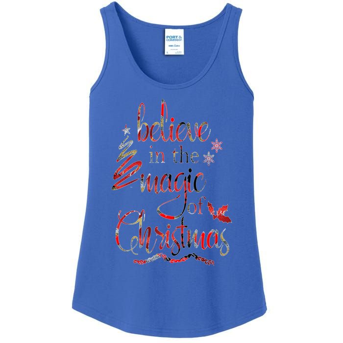 Believe In The Magic Of Christmas Gift Ladies Essential Tank