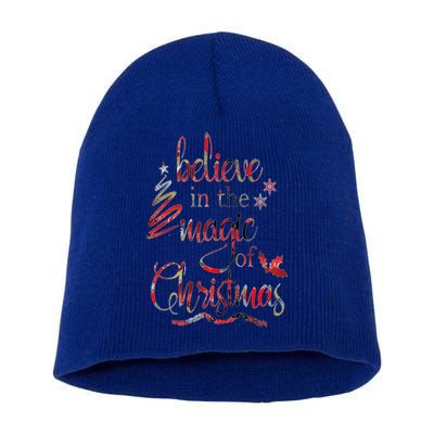 Believe In The Magic Of Christmas Gift Short Acrylic Beanie