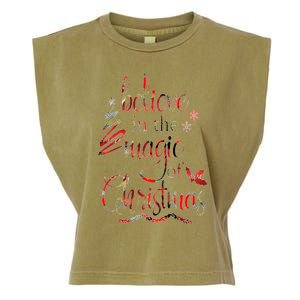 Believe In The Magic Of Christmas Gift Garment-Dyed Women's Muscle Tee