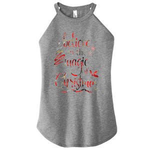 Believe In The Magic Of Christmas Gift Women's Perfect Tri Rocker Tank