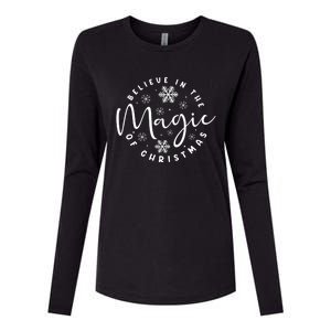 Believe In The Magic Of Christmas Cool Gift Womens Cotton Relaxed Long Sleeve T-Shirt