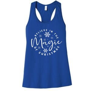 Believe In The Magic Of Christmas Cool Gift Women's Racerback Tank