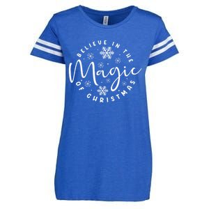 Believe In The Magic Of Christmas Cool Gift Enza Ladies Jersey Football T-Shirt