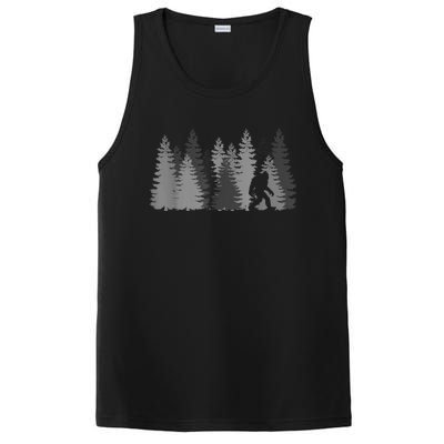 Bigfoot In The Forest Sasquatch Yeti PosiCharge Competitor Tank