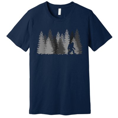 Bigfoot In The Forest Sasquatch Yeti Premium T-Shirt