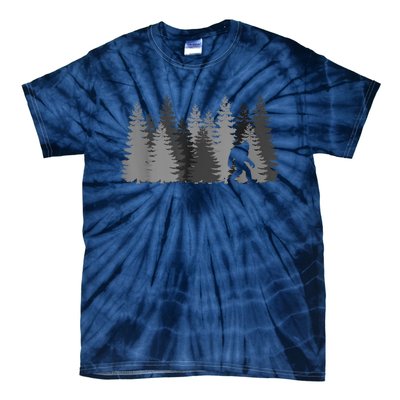 Bigfoot In The Forest Sasquatch Yeti Tie-Dye T-Shirt