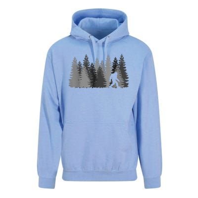 Bigfoot In The Forest Sasquatch Yeti Unisex Surf Hoodie