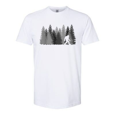 Bigfoot In The Forest Sasquatch Yeti Softstyle® CVC T-Shirt