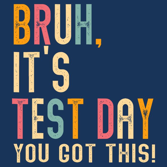 Bruh Its Test Day You Got This Testing Day Flat Bill Trucker Hat