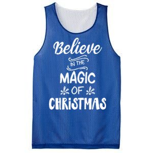 Believe In The Magic Of Christmas Gift Mesh Reversible Basketball Jersey Tank