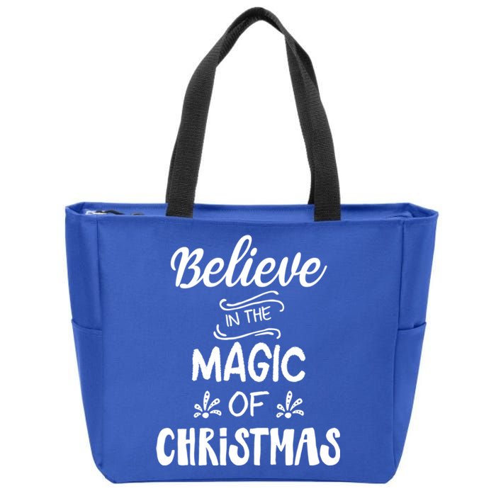 Believe In The Magic Of Christmas Gift Zip Tote Bag