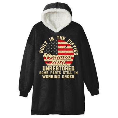 Built In The Fifties Original &Unrestored Born In The 1950s Hooded Wearable Blanket