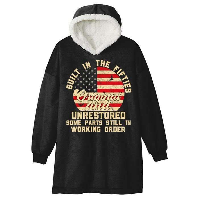 Built In The Fifties Original &Unrestored Born In The 1950s Hooded Wearable Blanket