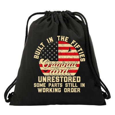 Built In The Fifties Original &Unrestored Born In The 1950s Drawstring Bag