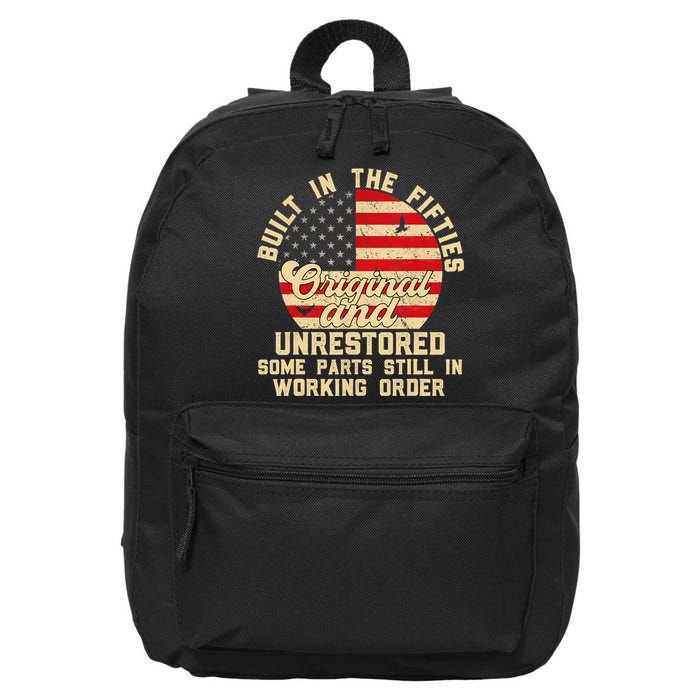 Built In The Fifties Original &Unrestored Born In The 1950s 16 in Basic Backpack