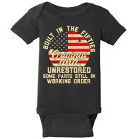 Built In The Fifties Original &Unrestored Born In The 1950s Baby Bodysuit