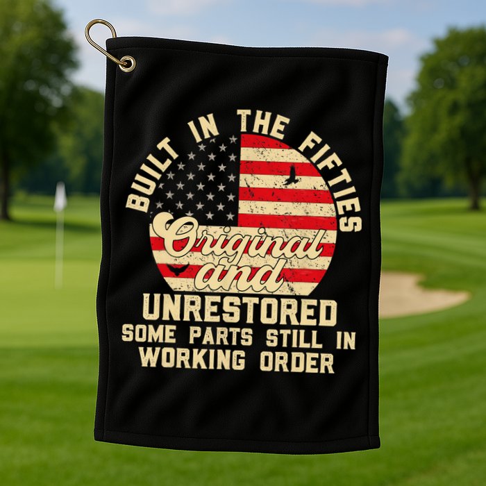Built In The Fifties Original &Unrestored Born In The 1950s Golf Towel