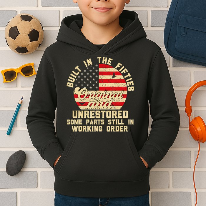 Built In The Fifties Original &Unrestored Born In The 1950s Kids Hoodie