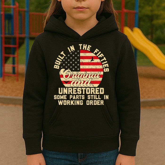 Built In The Fifties Original &Unrestored Born In The 1950s Kids Hoodie