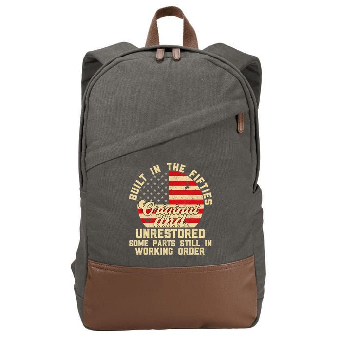 Built In The Fifties Original &Unrestored Born In The 1950s Cotton Canvas Backpack
