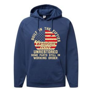 Built In The Fifties Original &Unrestored Born In The 1950s Performance Fleece Hoodie