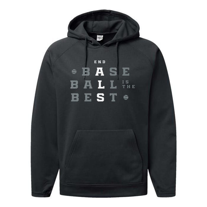 Baseball Is The Best End Als Performance Fleece Hoodie