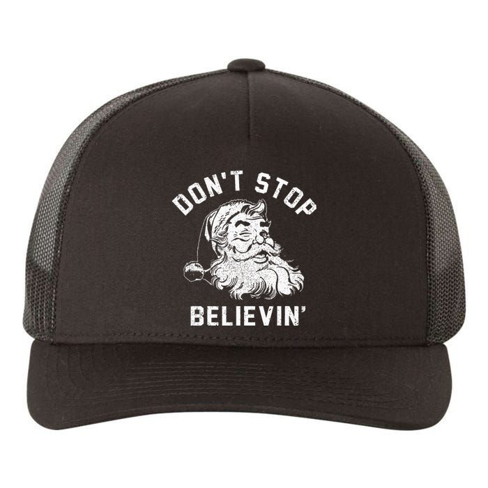 Believe in the Christmas Spirit Funny Xmas Santa Gift Yupoong Adult 5-Panel Trucker Hat