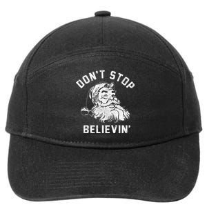 Believe in the Christmas Spirit Funny Xmas Santa Gift 7-Panel Snapback Hat