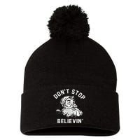 Believe in the Christmas Spirit Funny Xmas Santa Gift Pom Pom 12in Knit Beanie