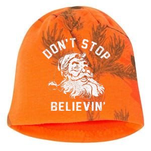 Believe in the Christmas Spirit Funny Xmas Santa Gift Kati - Camo Knit Beanie