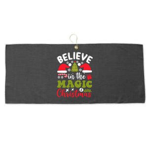 Believe In The Magic Of Christmas Gift Large Microfiber Waffle Golf Towel