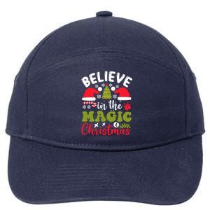 Believe In The Magic Of Christmas Gift 7-Panel Snapback Hat