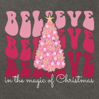 Believe Im The Magic Of Christmas Retro Holiday Cotton Canvas Backpack