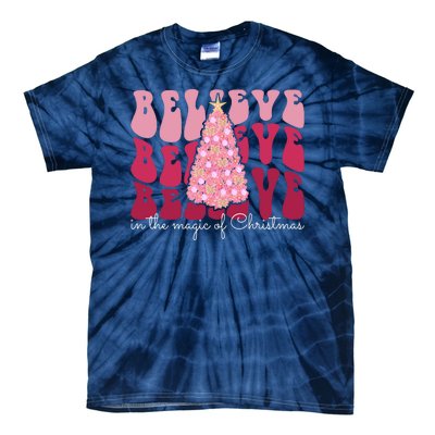 Believe Im The Magic Of Christmas Retro Holiday Tie-Dye T-Shirt