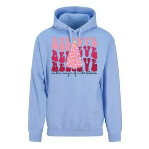 Believe Im The Magic Of Christmas Retro Holiday Unisex Surf Hoodie