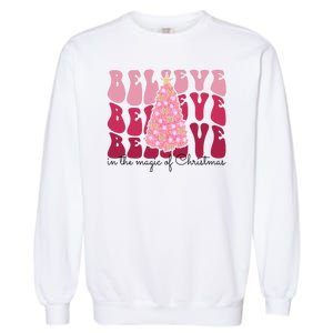 Believe Im The Magic Of Christmas Retro Holiday Garment-Dyed Sweatshirt