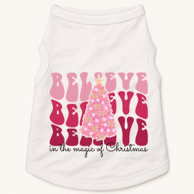 Believe Im The Magic Of Christmas Retro Holiday Doggie Tank