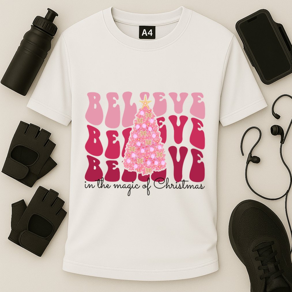 Believe Im The Magic Of Christmas Retro Holiday Cooling Performance Crew T-Shirt