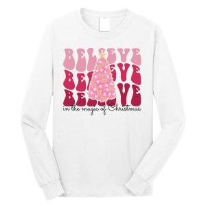 Believe Im The Magic Of Christmas Retro Holiday Long Sleeve Shirt