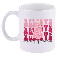 Believe Im The Magic Of Christmas Retro Holiday 11oz C Handle Ceramic Mug