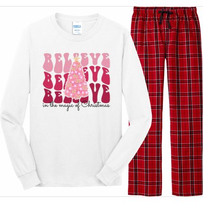 Believe Im The Magic Of Christmas Retro Holiday Long Sleeve Pajama Set