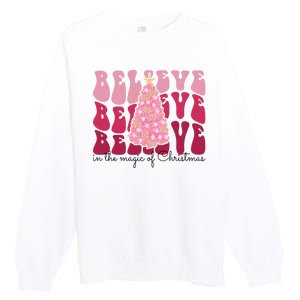 Believe Im The Magic Of Christmas Retro Holiday Premium Crewneck Sweatshirt