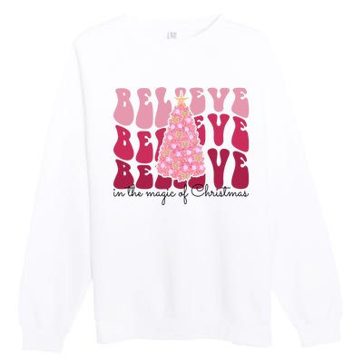 Believe Im The Magic Of Christmas Retro Holiday Premium Crewneck Sweatshirt