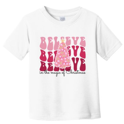 Believe Im The Magic Of Christmas Retro Holiday Toddler T-Shirt