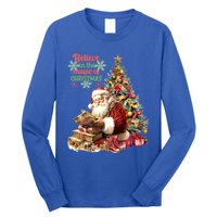 Believe In The Magic Of Christmas Vintage Santa Great Gift Long Sleeve Shirt